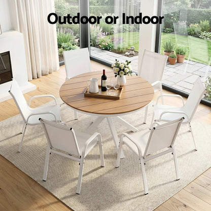 Gardeon 7PCS Outdoor Dining Set Table and Chairs Patio Garden Furniture Steel-Furniture > Outdoor > Outdoor Dining Sets-PEROZ Accessories