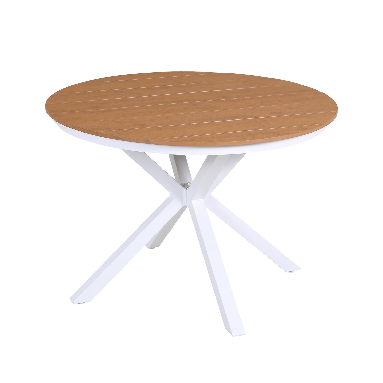 Gardeon Outdoor Dining Table 108CM Aluminum Frame WPC Top Desk Patio Furniture-Furniture > Living Room > Side Tables-PEROZ Accessories