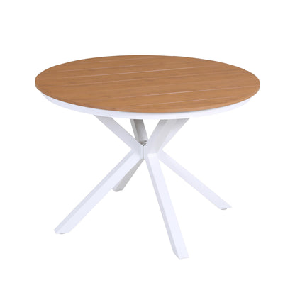 Gardeon Outdoor Dining Table 108CM Aluminum Frame WPC Top Desk Patio Furniture-Furniture > Living Room > Side Tables-PEROZ Accessories