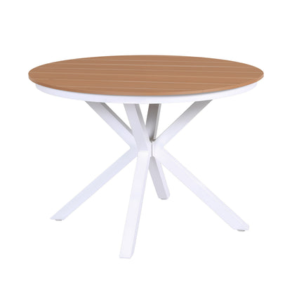 Gardeon Outdoor Dining Table 108CM Aluminum Frame WPC Top Desk Patio Furniture-Furniture > Living Room > Side Tables-PEROZ Accessories