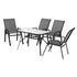 Gardeon 5PC Outdoor Dining Set Table and Chairs Patio Furniture Bistro Set Garden Grey-Furniture > Outdoor > Outdoor Dining Sets-PEROZ Accessories