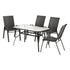 Gardeon 5PC Outdoor Dining Set Table and Chairs Patio Furniture Bistro Set Garden Black-Furniture > Outdoor > Outdoor Dining Sets-PEROZ Accessories