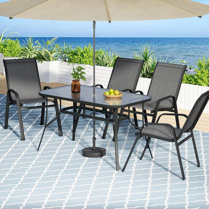 Gardeon 5PC Outdoor Dining Set Table and Chairs Patio Furniture Bistro Set Garden Grey-Furniture &gt; Outdoor &gt; Outdoor Dining Sets-PEROZ Accessories