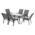 Gardeon 7PC Outdoor Dining Set Table and Chairs Patio Furniture Bistro Set Garden Grey-Furniture > Outdoor > Outdoor Dining Sets-PEROZ Accessories