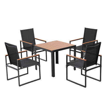 Gardeon 5PCS Outdoor Dining Set Table and Chairs Patio Garden Furniture Bistro Set-Furniture &gt; Dining &gt; Dining Set-PEROZ Accessories