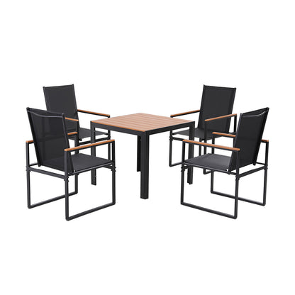 Gardeon 5PCS Outdoor Dining Set Table and Chairs Patio Garden Furniture Bistro Set-Furniture &gt; Dining &gt; Dining Set-PEROZ Accessories