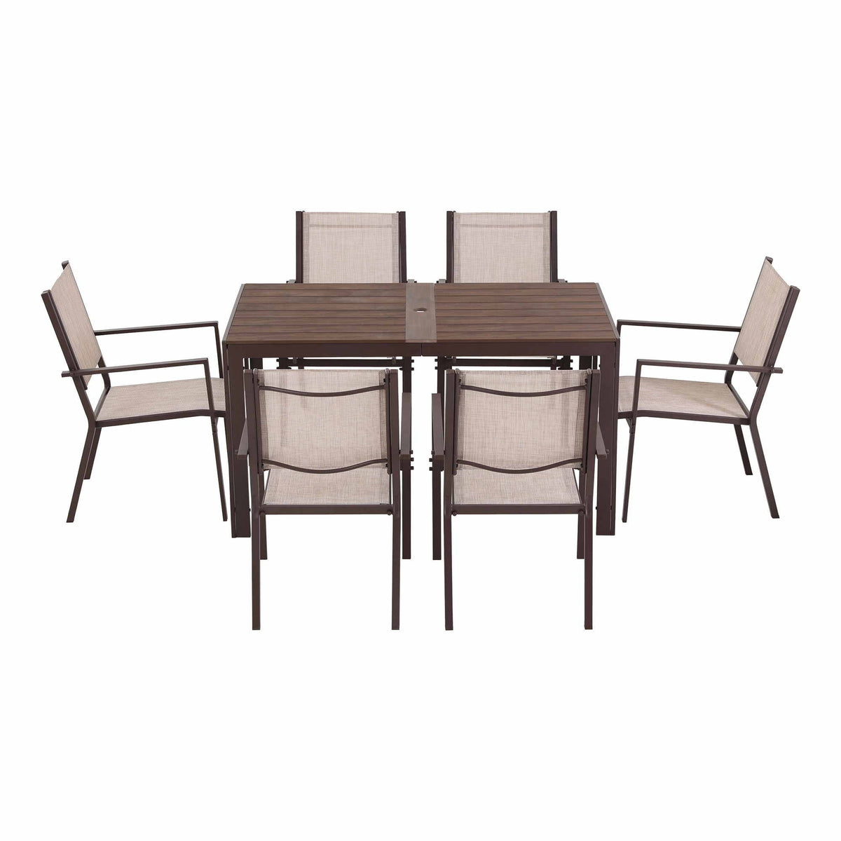 Gardeon 7PCS Outdoor Dining Set Patio Furniture Table and Chairs Garden Coffee-Furniture > Outdoor > Outdoor Dining Sets-PEROZ Accessories