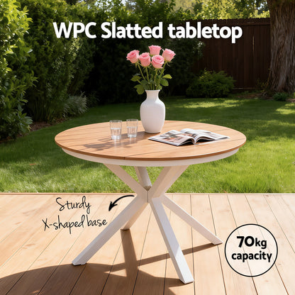 Gardeon Outdoor Dining Set 5 Piece Aluminum WPC Tabletop Patio Furniture-Furniture > Outdoor > Outdoor Dining Sets-PEROZ Accessories
