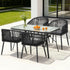 Gardeon 5PC Outdoor Dining Set Table and Chairs Garden Patio Furniture Bistro Set Black-Furniture > Outdoor > Outdoor Dining Sets-PEROZ Accessories