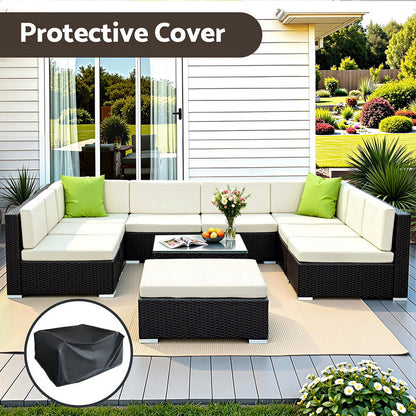 Gardeon 10-Piece Outdoor Sofa Set Wicker Couch Lounge Setting Cover-Outdoor Sofa Sets-PEROZ Accessories