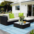Gardeon 5-Piece Outdoor Sofa Set Wicker Couch Lounge Setting Cover-Outdoor Sofa Sets-PEROZ Accessories