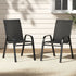 Gardeon 2PC Outdoor Dining Chairs Stackable Lounge Chair Patio Furniture Black-Outdoor Chairs-PEROZ Accessories