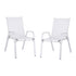 Gardeon 2PC Outdoor Dining Chairs Stackable Lounge Chair Patio Furniture White-Furniture > Outdoor > Outdoor Chairs-PEROZ Accessories