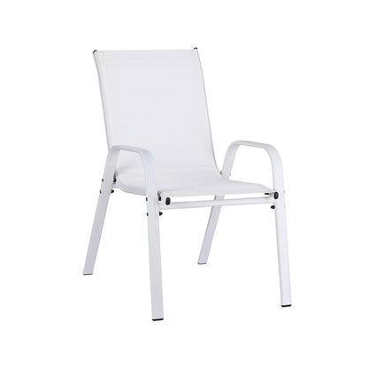Gardeon 2PC Outdoor Dining Chairs Stackable Lounge Chair Patio Furniture White-Furniture &gt; Outdoor &gt; Outdoor Chairs-PEROZ Accessories
