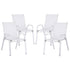 Gardeon 4PC Outdoor Dining Chairs Stackable Lounge Chair Patio Furniture White-Furniture > Outdoor > Outdoor Chairs-PEROZ Accessories