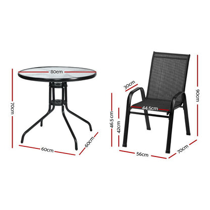 Gardeon Outdoor Dining Set Table and Chairs Patio Garden Furniture Bistro Set-Furniture &gt; Outdoor &gt; Outdoor Dining Sets-PEROZ Accessories