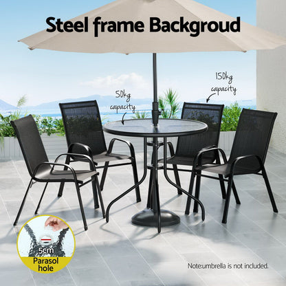 Gardeon Outdoor Dining Set Table and Chairs Patio Garden Furniture Bistro Set-Furniture &gt; Outdoor &gt; Outdoor Dining Sets-PEROZ Accessories