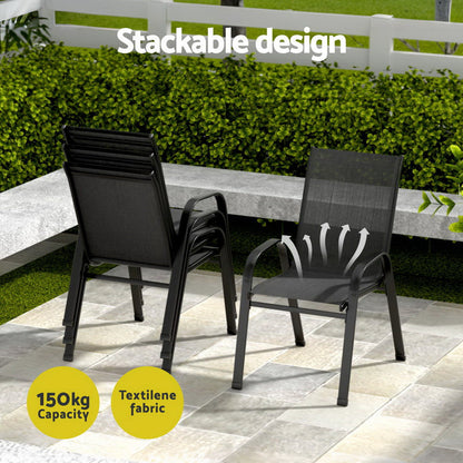 Gardeon Outdoor Dining Set Table and Chairs Patio Garden Furniture Bistro Set-Furniture &gt; Outdoor &gt; Outdoor Dining Sets-PEROZ Accessories