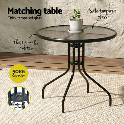 Gardeon Outdoor Dining Set Table and Chairs Patio Garden Furniture Bistro Set-Furniture &gt; Outdoor &gt; Outdoor Dining Sets-PEROZ Accessories