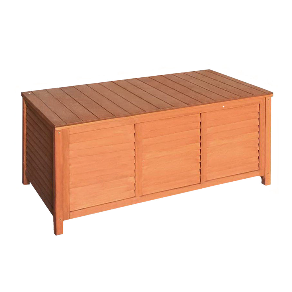 Gardeon Outdoor Storage Bench Box 210L Wooden Patio Furniture Garden Chair Seat-Outdoor Storage Boxes-PEROZ Accessories
