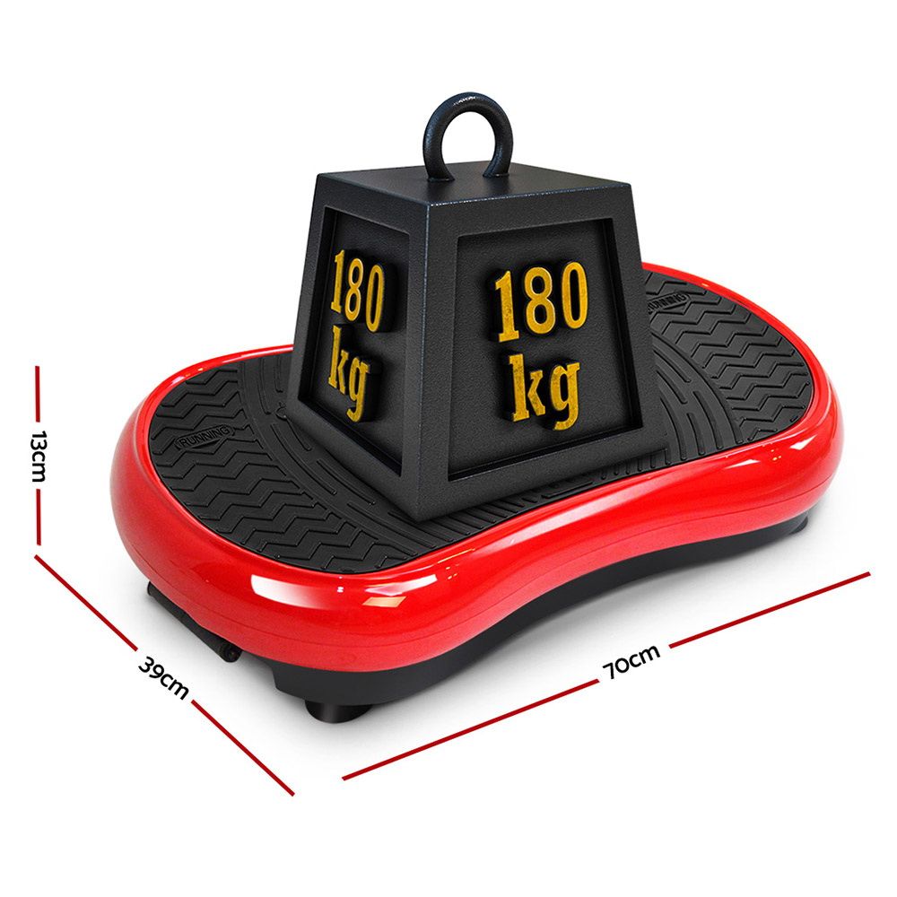 Everfit Vibration Machine Platform Vibrator Resistance Rope Home Fitness Red-Sports &amp; Fitness > Fitness Accessories-PEROZ Accessories