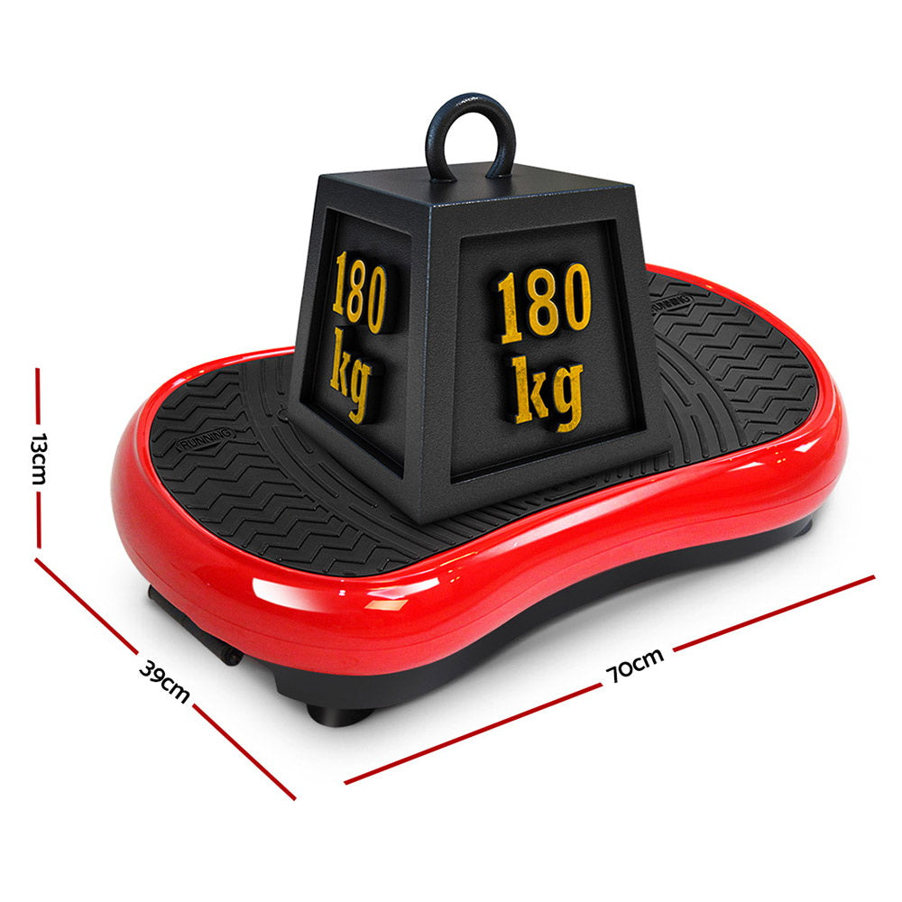 Everfit Vibration Machine Platform Vibrator Resistance Rope Home Fitness Red-Sports &amp; Fitness &gt; Fitness Accessories-PEROZ Accessories