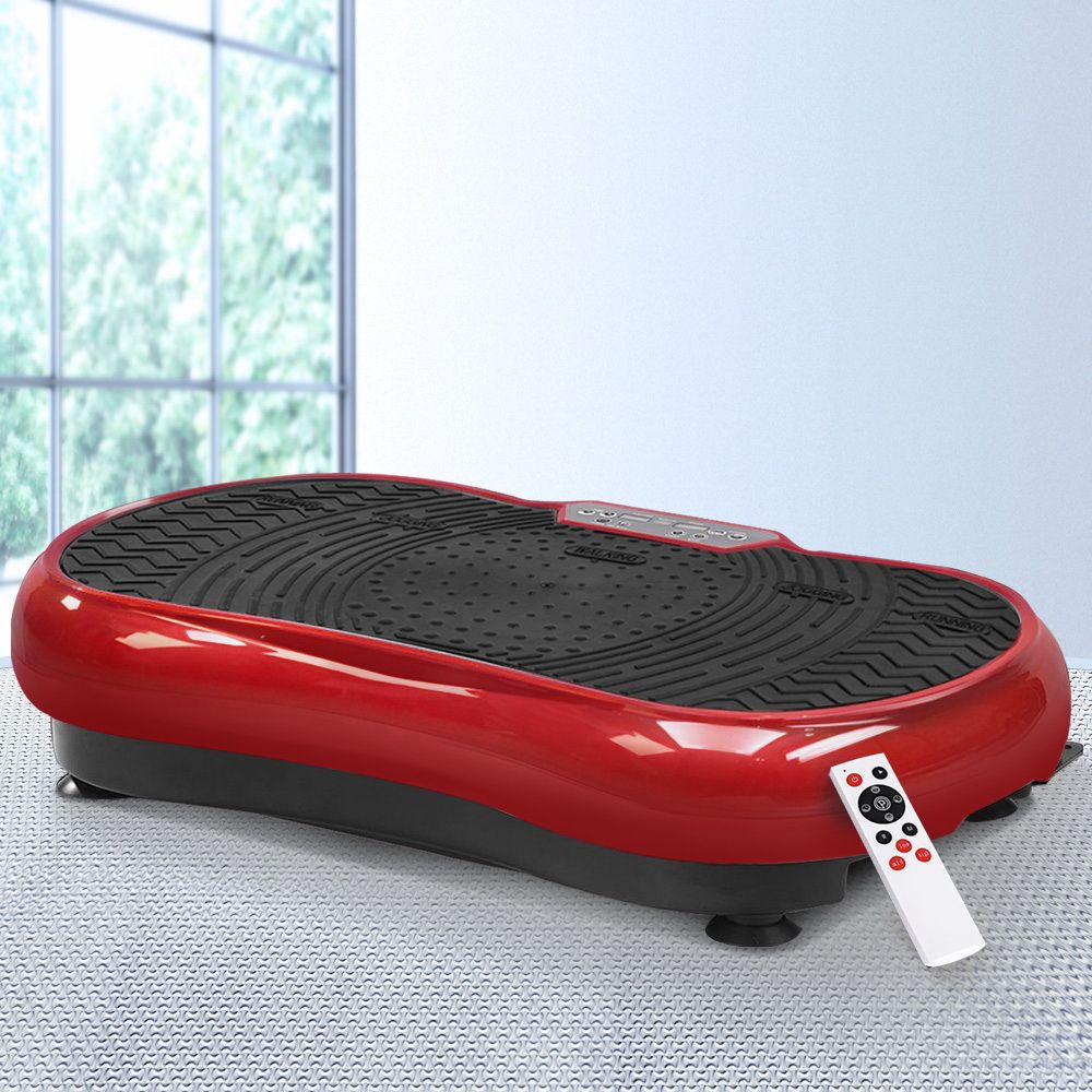 Everfit Vibration Machine Platform Resistance Rope Home Fitness Dark Red-Sports &amp; Fitness > Fitness Accessories-PEROZ Accessories