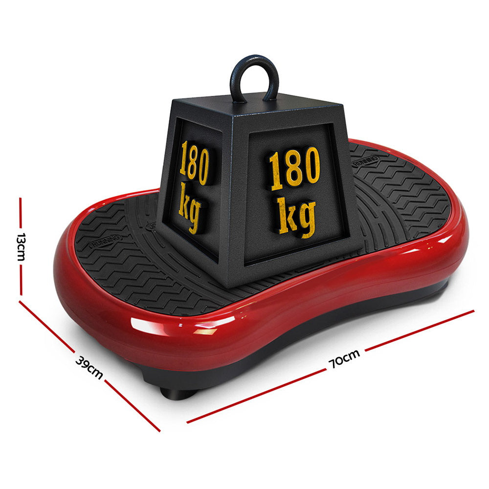 Everfit Vibration Machine Platform Resistance Rope Home Fitness Dark Red-Sports &amp; Fitness &gt; Fitness Accessories-PEROZ Accessories