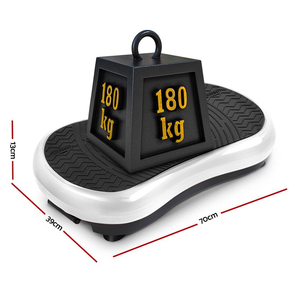 Everfit Vibration Machine Platform Vibrator Resistance Rope Home Fitness White-Sports &amp; Fitness > Fitness Accessories-PEROZ Accessories