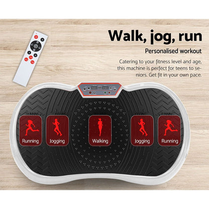 Everfit Vibration Machine Platform Vibrator Resistance Rope Home Fitness White-Sports &amp; Fitness > Fitness Accessories-PEROZ Accessories