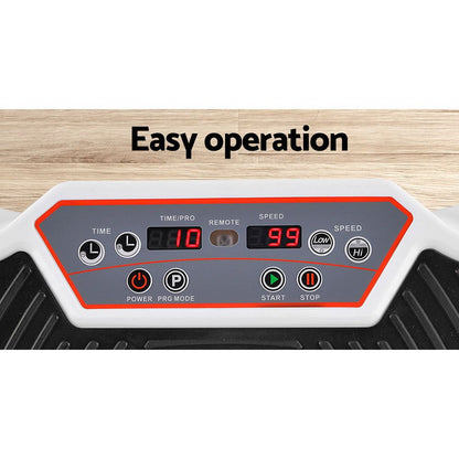 Everfit Vibration Machine Platform Vibrator Resistance Rope Home Fitness White-Sports &amp; Fitness > Fitness Accessories-PEROZ Accessories