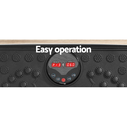 Everfit Vibration Machine Platform Vibrator With Resistance Rope Home Gym Black-Sports &amp; Fitness > Fitness Accessories-PEROZ Accessories