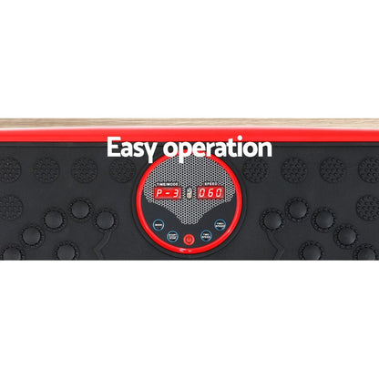 Everfit Vibration Machine Platform Vibrator with Resistance Rope Home Gym Red-Sports &amp; Fitness > Fitness Accessories-PEROZ Accessories