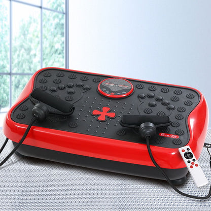 Everfit Vibration Machine Platform Vibrator with Resistance Rope Home Gym Red-Sports &amp; Fitness > Fitness Accessories-PEROZ Accessories