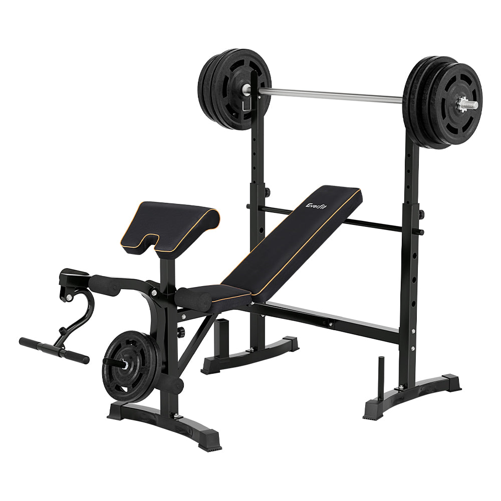 Everfit Weight Bench 10 in 1 Bench Press Home Gym Station 330kg Capacity-Sports &amp; Fitness &gt; Fitness Accessories-PEROZ Accessories