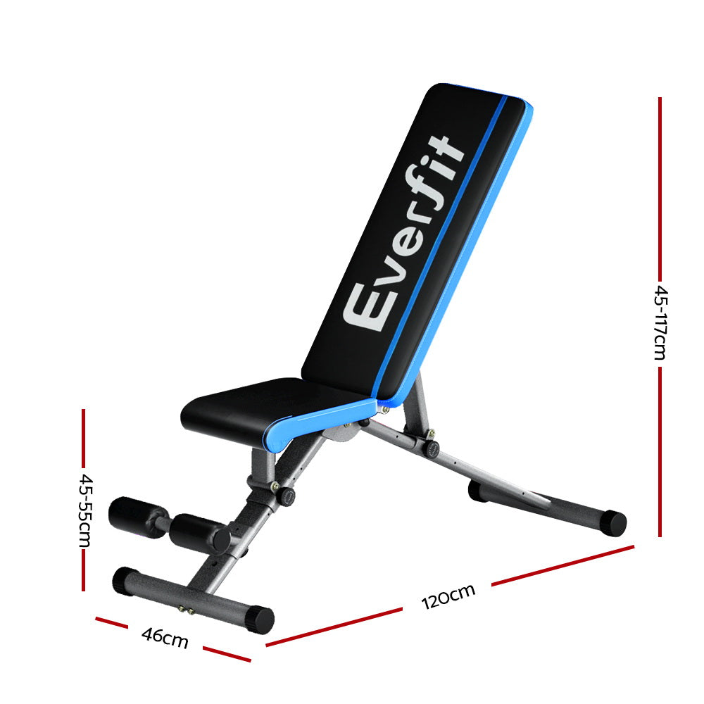 Everfit Weight Bench Adjustable FID Bench Press Home Gym 330kg Capacity-Sports &amp; Fitness &gt; Exercise, Gym &amp; Fitness &gt; Exercise Benches-PEROZ Accessories