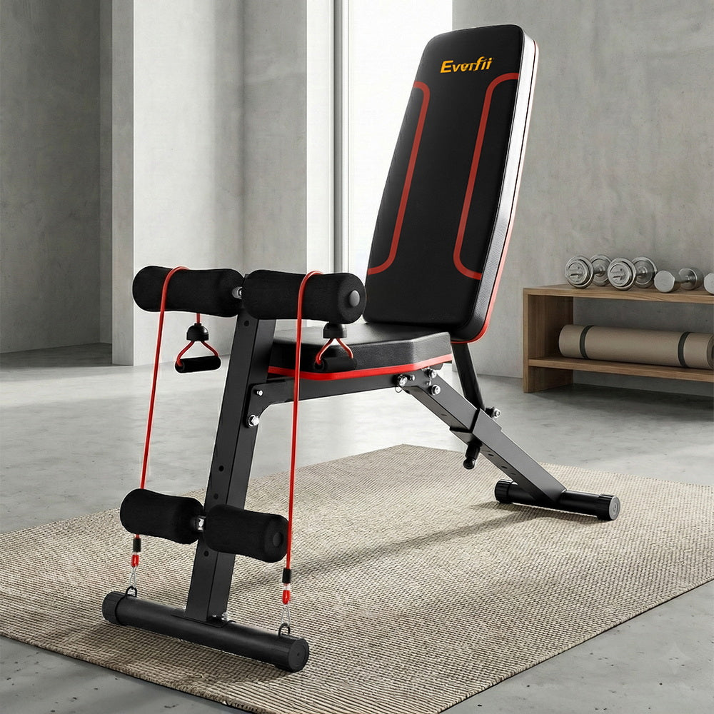 Everfit Weight Bench Adjustable FID Bench Press Home Gym 150kg Capacity-Sports &amp; Fitness > Fitness Accessories-PEROZ Accessories