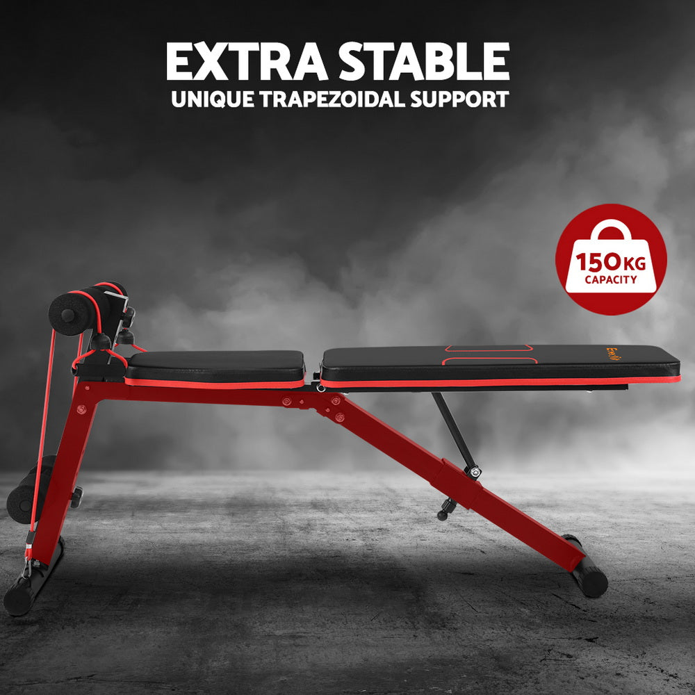 Everfit Weight Bench Adjustable FID Bench Press Home Gym 150kg Capacity-Sports &amp; Fitness > Fitness Accessories-PEROZ Accessories