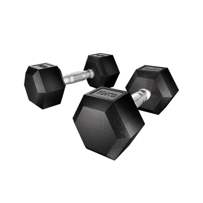 Everfit 20kg Hex Dumbbells Set Dumbbells Weights Lifting Bench Gym Workout 2x10kg-Sports &amp; Fitness &gt; Exercise, Gym &amp; Fitness &gt; Free Weights-PEROZ Accessories