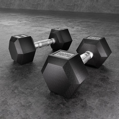 Everfit 20kg Hex Dumbbells Set Dumbbells Weights Lifting Bench Gym Workout 2x10kg-Sports &amp; Fitness &gt; Exercise, Gym &amp; Fitness &gt; Free Weights-PEROZ Accessories