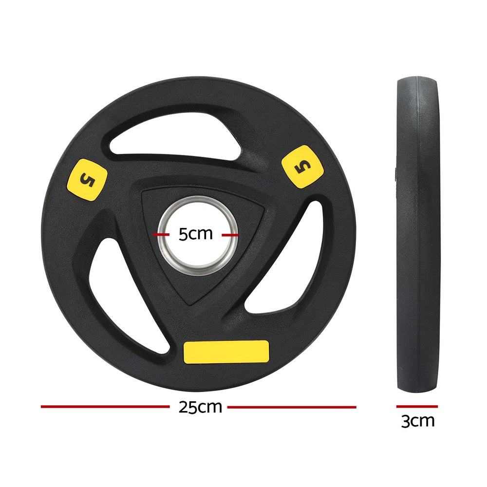 Everfit Weight Plates Standard 5kgx2 Dumbbells Barbells Plate Weight Lifting Home-Sports &amp; Fitness &gt; Exercise, Gym &amp; Fitness &gt; Free Weights-PEROZ Accessories