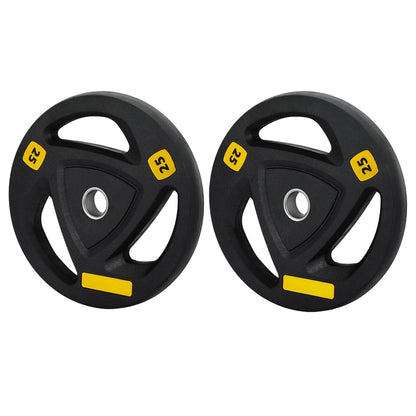 Everfit Weight Plates Standard 25kgx2 Dumbbells Barbells Plate Weight Lifting Home Gym-Sports &amp; Fitness &gt; Exercise, Gym &amp; Fitness &gt; Free Weights-PEROZ Accessories