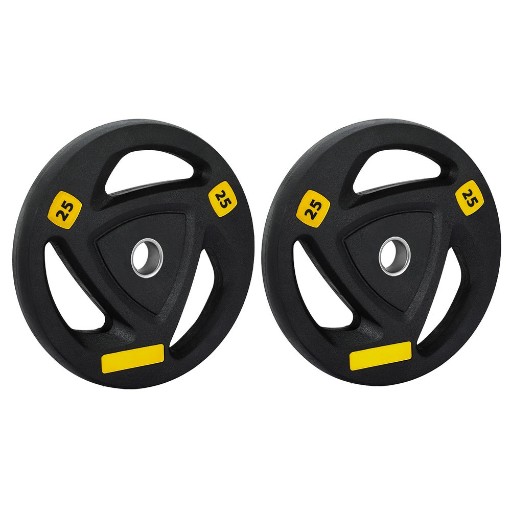 Everfit Weight Plates Standard 25kgx2 Dumbbells Barbells Plate Weight Lifting Home Gym-Sports &amp; Fitness &gt; Exercise, Gym &amp; Fitness &gt; Free Weights-PEROZ Accessories