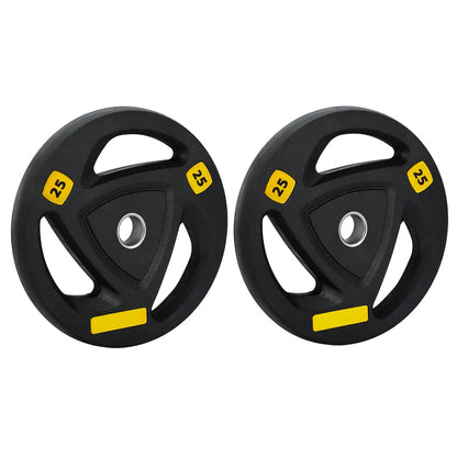 Everfit Weight Plates Standard 25kgx2 Dumbbells Barbells Plate Weight Lifting Home Gym-Sports &amp; Fitness &gt; Exercise, Gym &amp; Fitness &gt; Free Weights-PEROZ Accessories