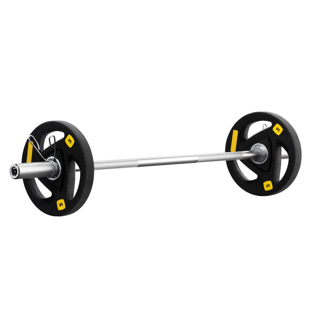 Everfit Barbells Set 16kg 120cm Dumbbells Barbells Plate Weight Lifting Home Gym-Sports &amp; Fitness &gt; Exercise, Gym &amp; Fitness &gt; Free Weights-PEROZ Accessories