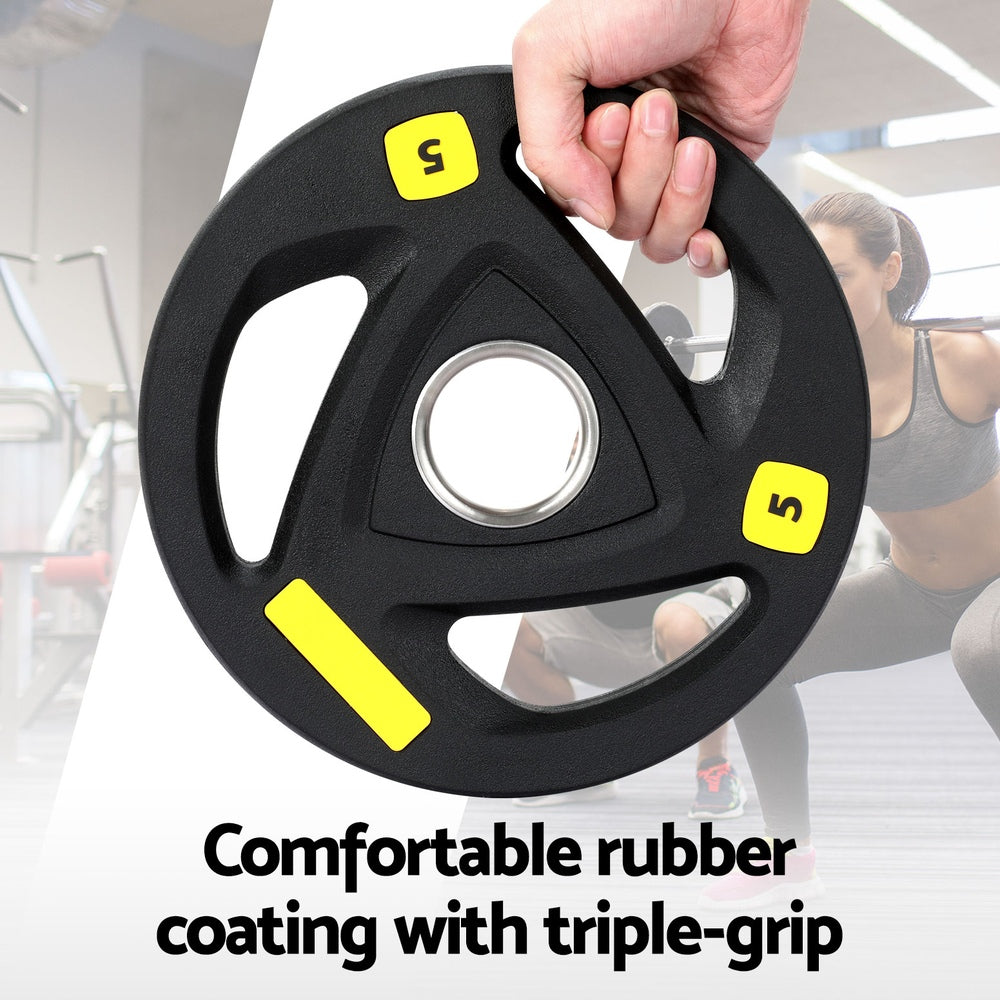 Everfit Barbells Set 16kg 120cm Dumbbells Barbells Plate Weight Lifting Home Gym-Sports &amp; Fitness &gt; Exercise, Gym &amp; Fitness &gt; Free Weights-PEROZ Accessories