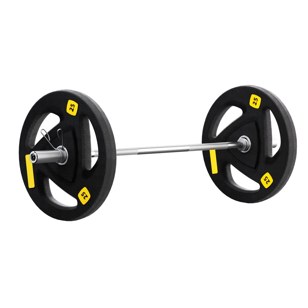 Everfit Barbells Set 56KG 120cm Dumbbells Barbells Plate Weight Lifting Home Gym Lifting-Sports &amp; Fitness &gt; Exercise, Gym &amp; Fitness &gt; Free Weights-PEROZ Accessories