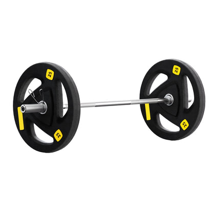 Everfit Barbells Set 56KG 120cm Dumbbells Barbells Plate Weight Lifting Home Gym Lifting-Sports &amp; Fitness &gt; Exercise, Gym &amp; Fitness &gt; Free Weights-PEROZ Accessories