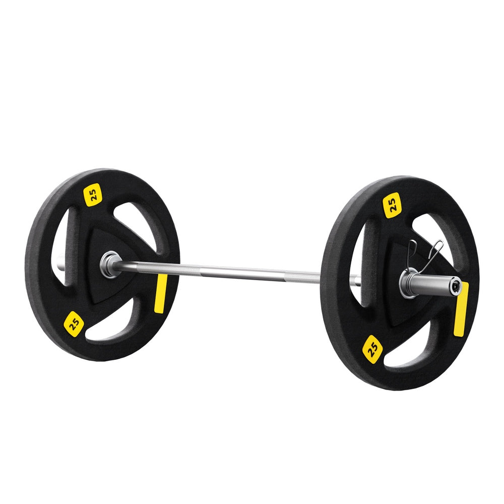 Everfit Barbells Set 56KG 120cm Dumbbells Barbells Plate Weight Lifting Home Gym Lifting-Sports &amp; Fitness &gt; Exercise, Gym &amp; Fitness &gt; Free Weights-PEROZ Accessories