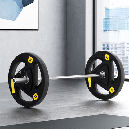 Everfit Barbells Set 56KG 120cm Dumbbells Barbells Plate Weight Lifting Home Gym Lifting-Sports &amp; Fitness &gt; Exercise, Gym &amp; Fitness &gt; Free Weights-PEROZ Accessories